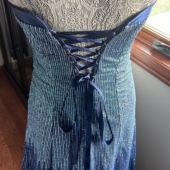 Blue Ombré Prom Dress - Picture 5 of 6